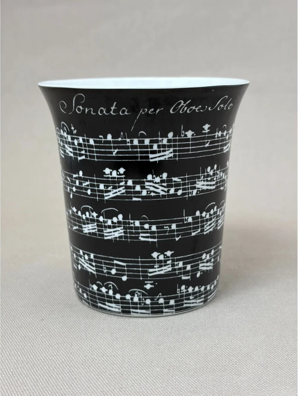 Konitz Vivaldi Sheet Music Coffee Mug Sonata in C Minor Oboe Porcelain Cup 11 oz